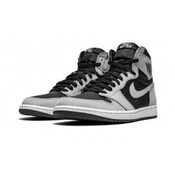 Jordans 1 High Black Smoke Grey BLACK 555088 035 sort Jordan Sko