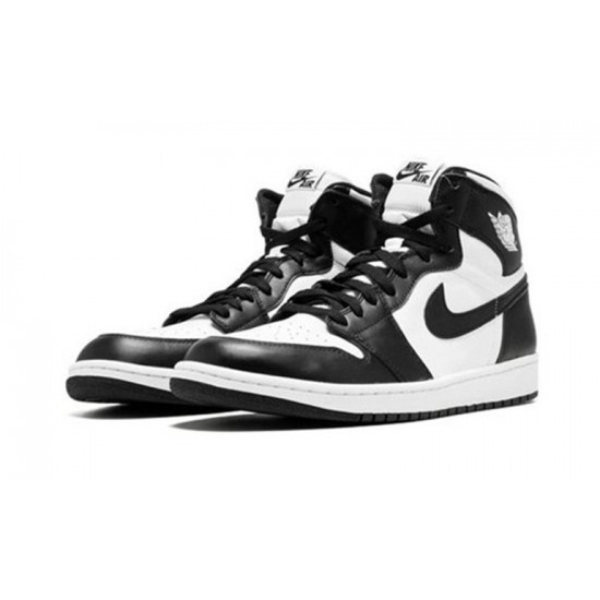 Nike Jordans 1 High Black White BLACK 010 sort Jordan Sko